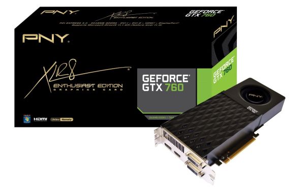 GPU GEFORCE PNY NVIDIA GTX 760 2GB DDR5 256BITS